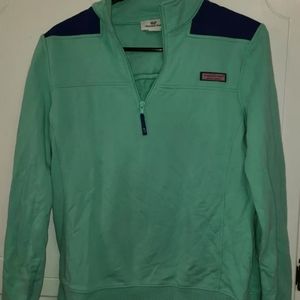 Small Vineyard Vines Green Womens Half Zip Sweater
